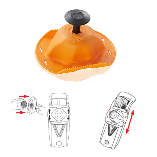 Empurrador- Encomendar- protetor-segurança- Facil- Legumes-chapeu-