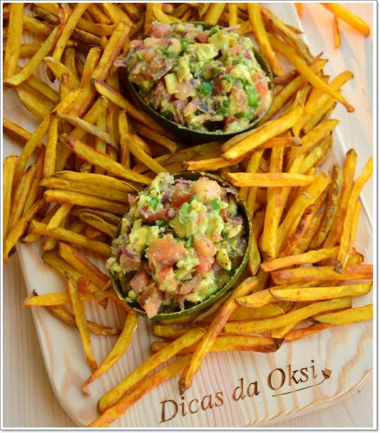 Guacamole & batatas sem gordura